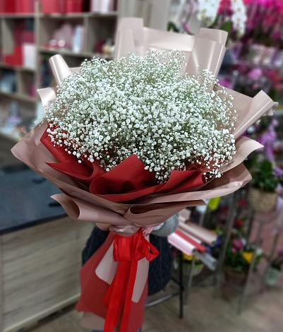 Букет цветов из: Гипсофила в Хомутово Иркутская область