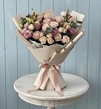 Букет цветов из:  Розы и Лизиантусы #REPLACE_PRED# Хомутово Иркутская область