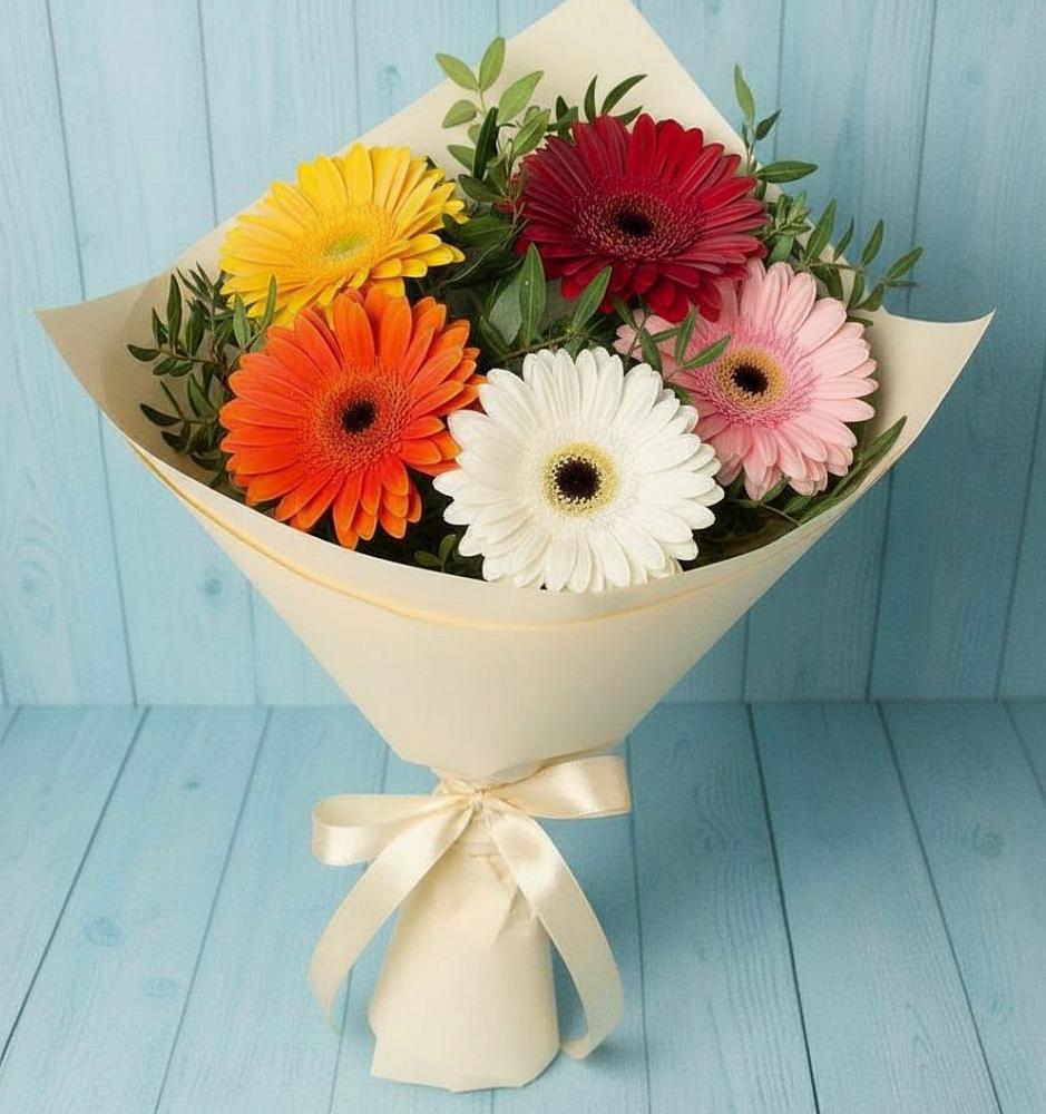 Букет цветов из: Герберы в Хомутово Иркутская область