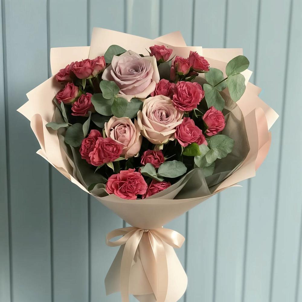 Букет цветов из: Гвоздики и Розы в Хомутово Иркутская область