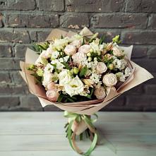 Букет цветов из:  Альстромерии, Розы и Хризантемы #REPLACE_PRED# Хомутово Иркутская область