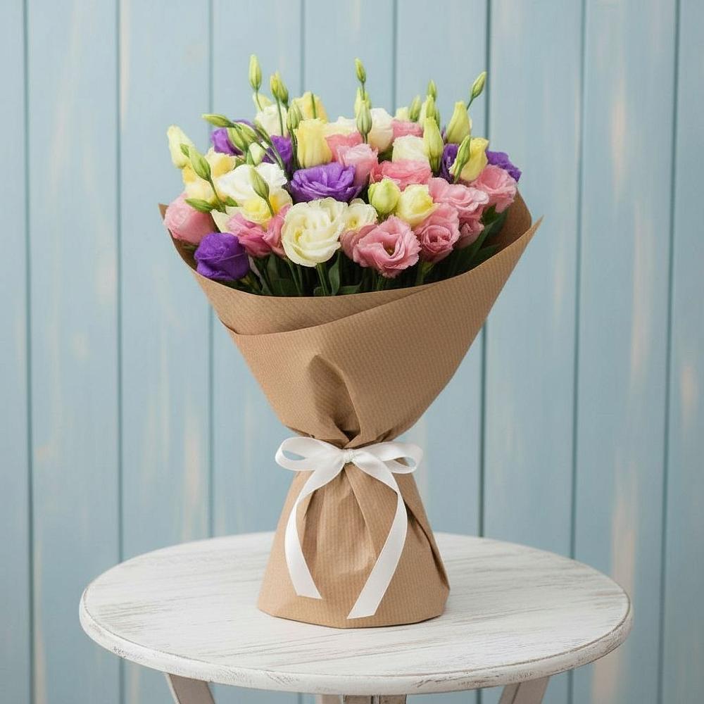 Букет цветов из: Лизиантусы в Хомутово Иркутская область