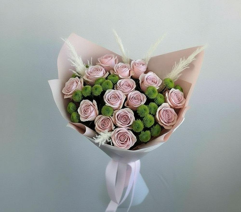 Букет цветов из: Розы и Хризантемы в Хомутово Иркутская область