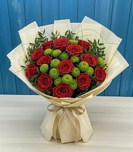 Букет цветов из:  Розы и Хризантемы в Хомутово Иркутская область