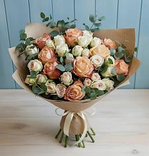 Букет цветов из:  Альстромерии и Розы в Хомутово Иркутская область